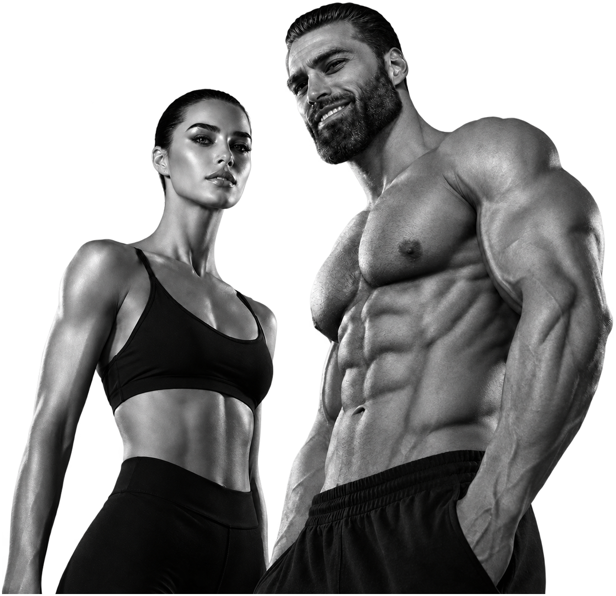 GIGASTACY — a chiselled chad and stacy standing side by side