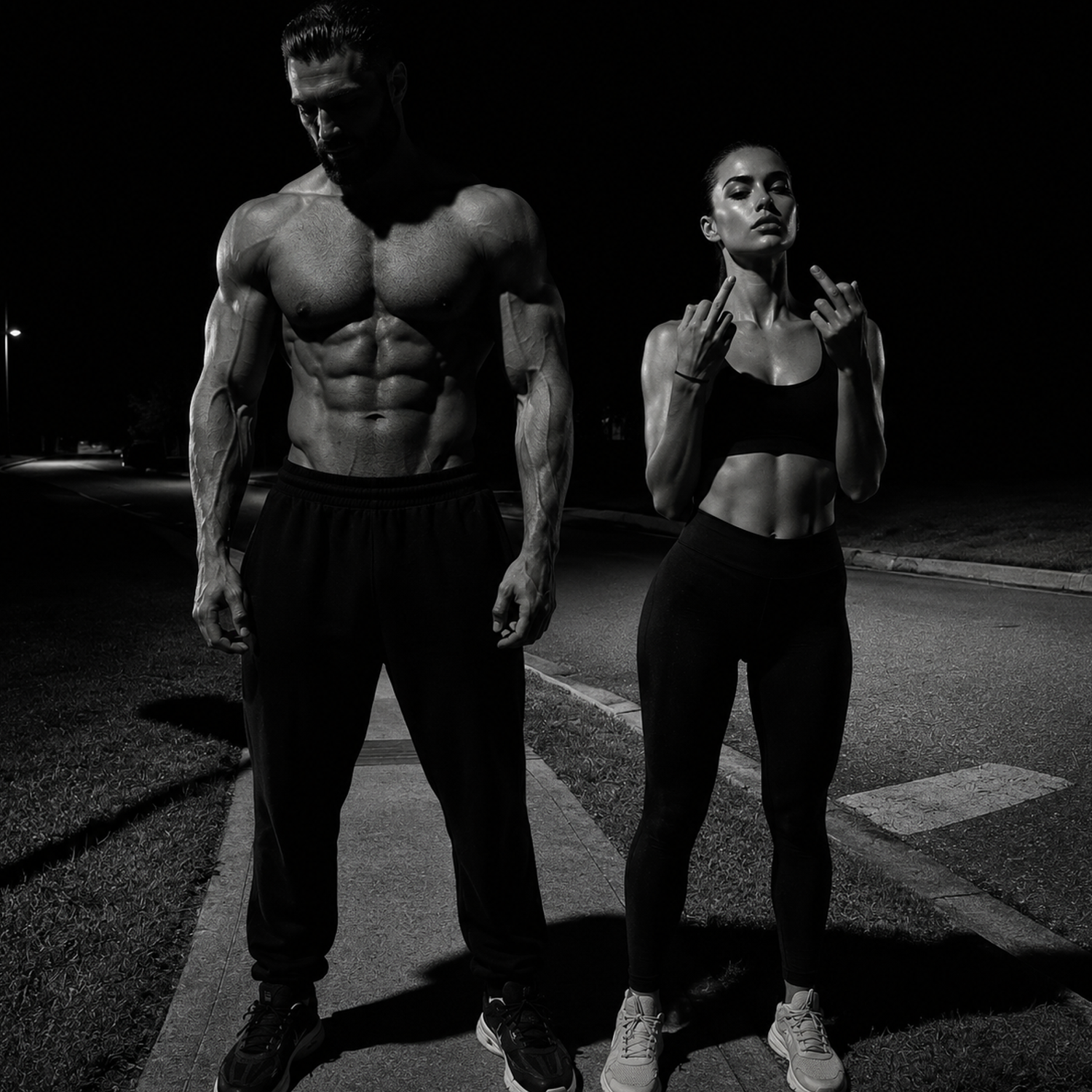 Leaving the gym at 2am like the streets owe them rent